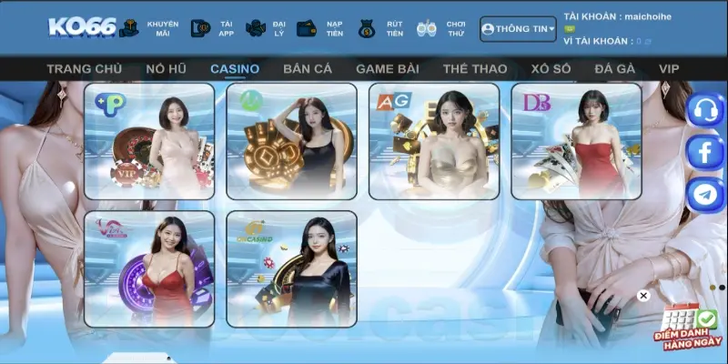 Những đặc điểm nổi của sảnh KO66 casino